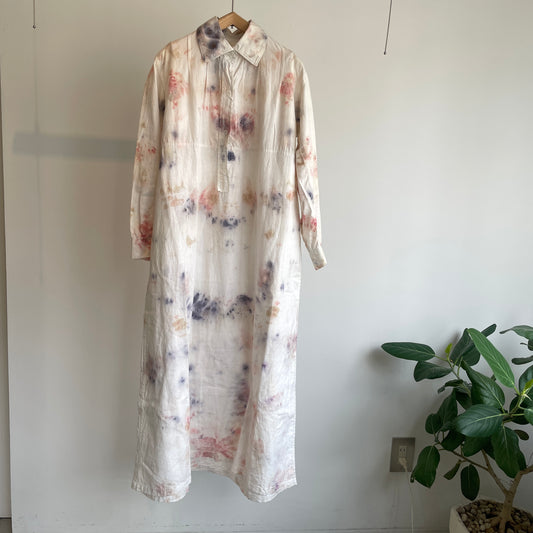 Oo//vintage ロングシャツ OP（ice dye)