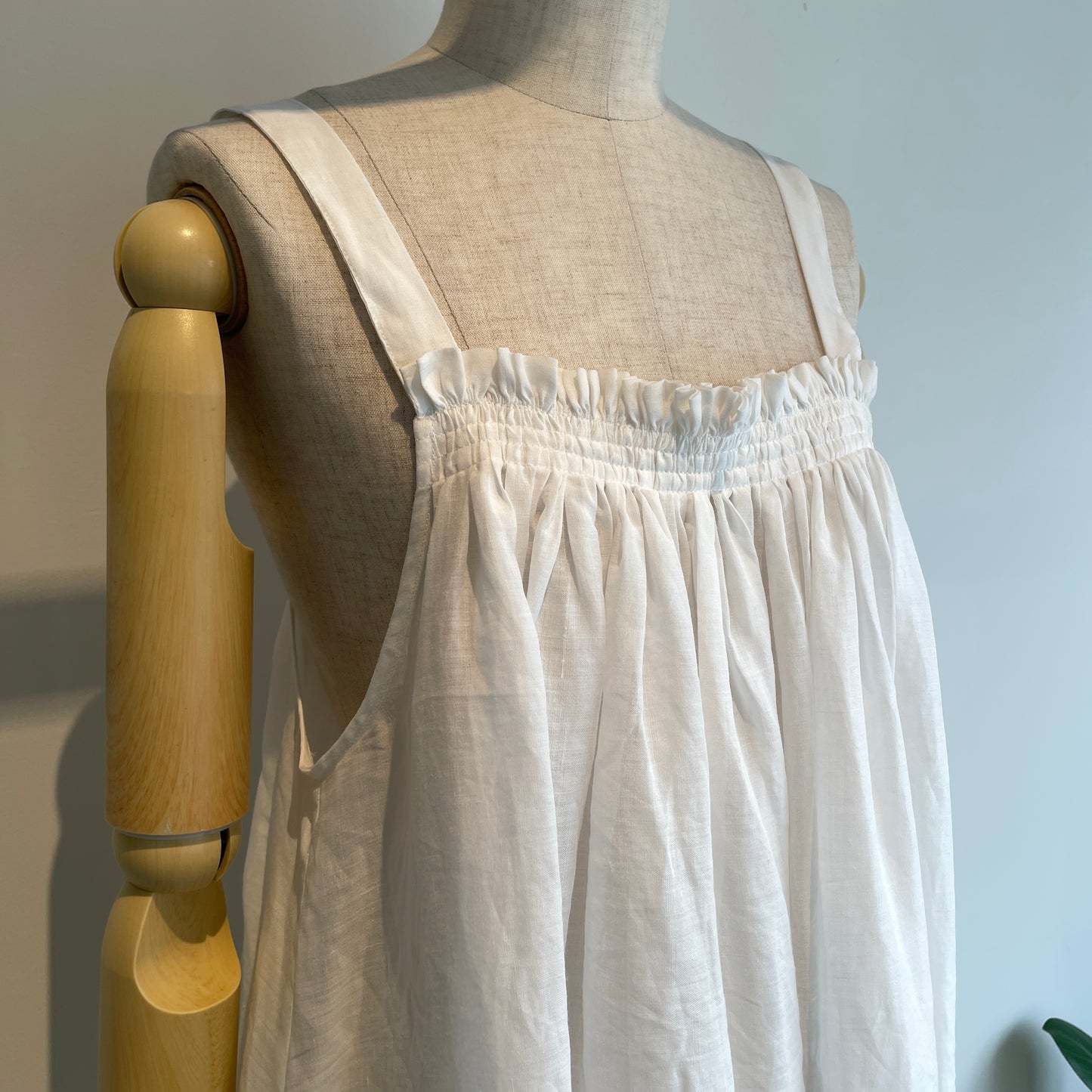heriter//ramie gathers dress H1-26-7003