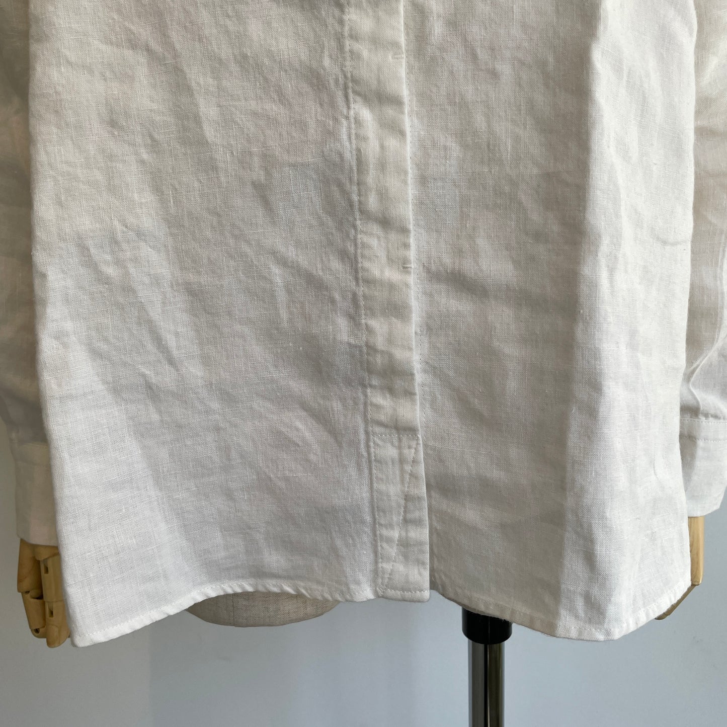 handsofcreation//40/-Linen分微起毛フリルシャツ　01610602