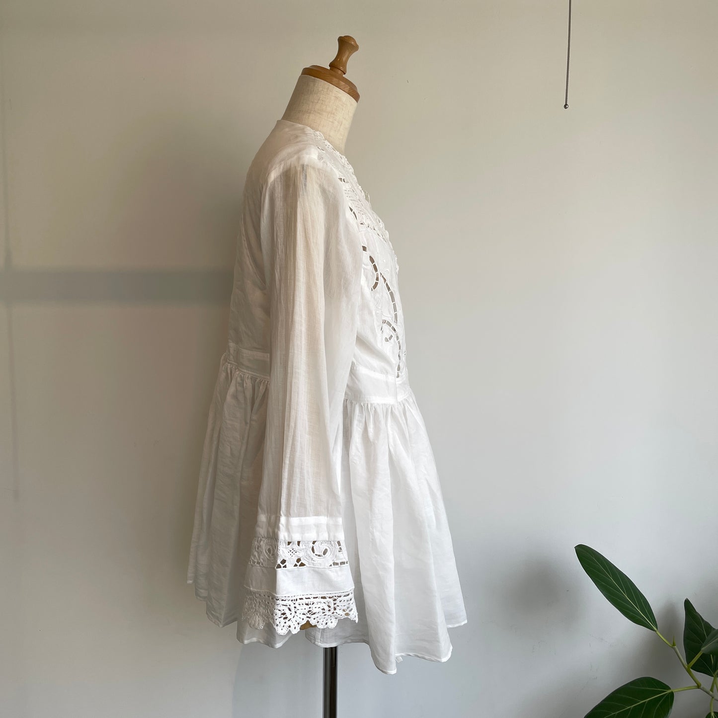 heriter//bobbin lace cutwork parts blouse HO-00-3079