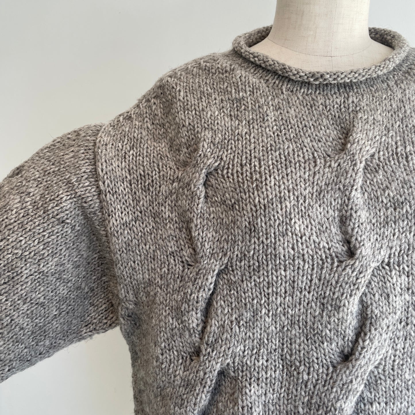 handsofcreation//ローゲージニット手編みBigケーブルP/O 01540724