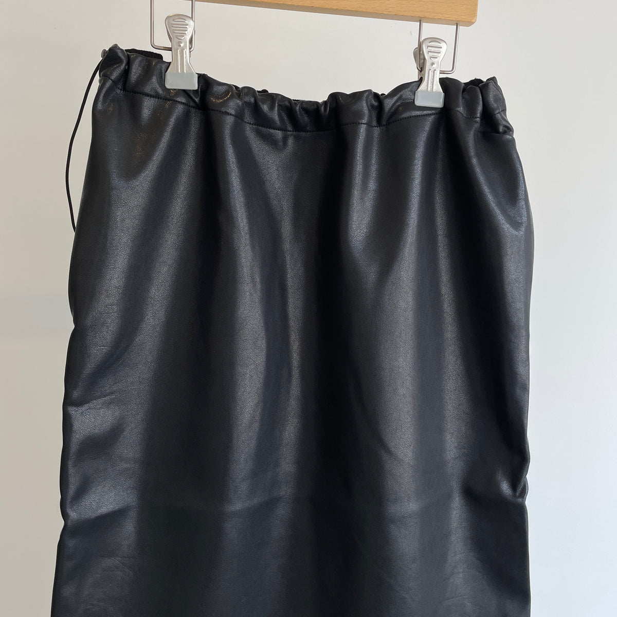 ALWEL//FAUX LEATHER DRAWSTRING SKIRT NAP-2