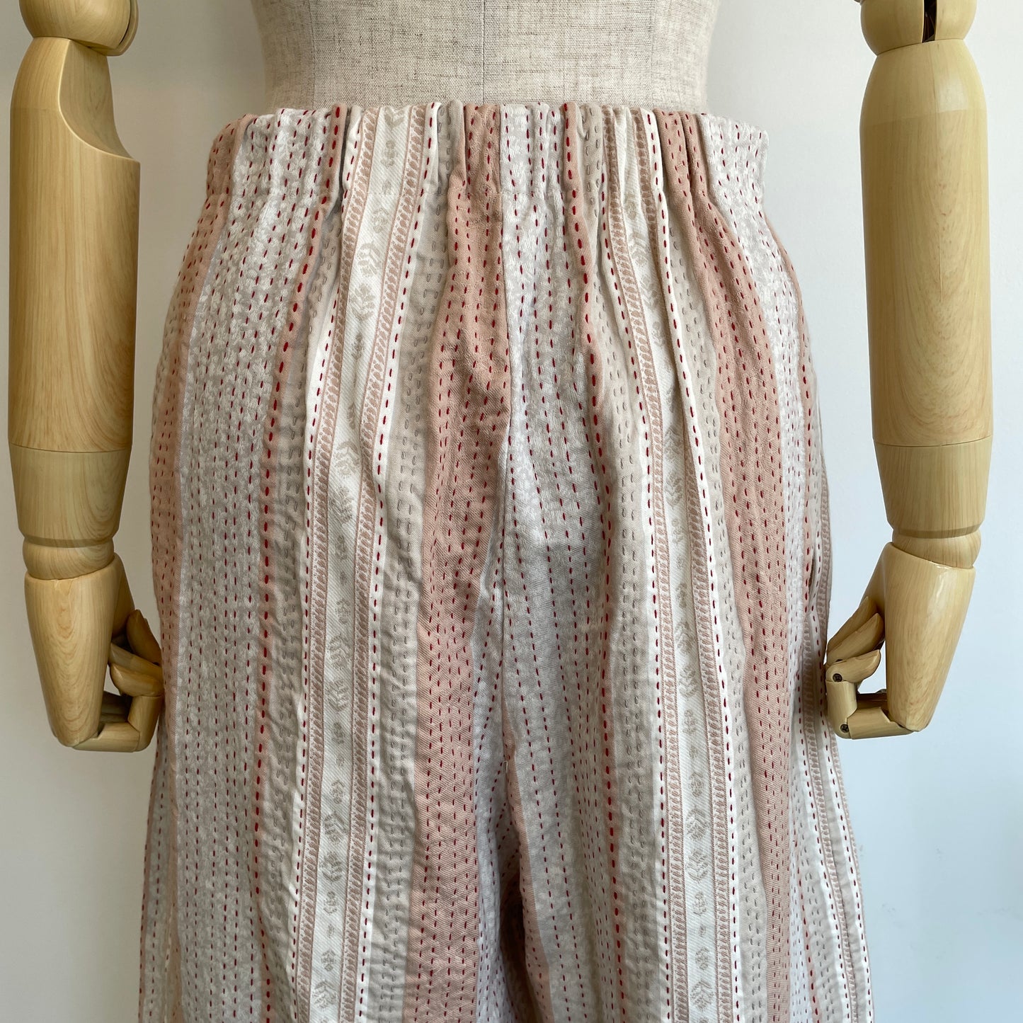 qiri//kantha jacquard gather pants  6301PT002261