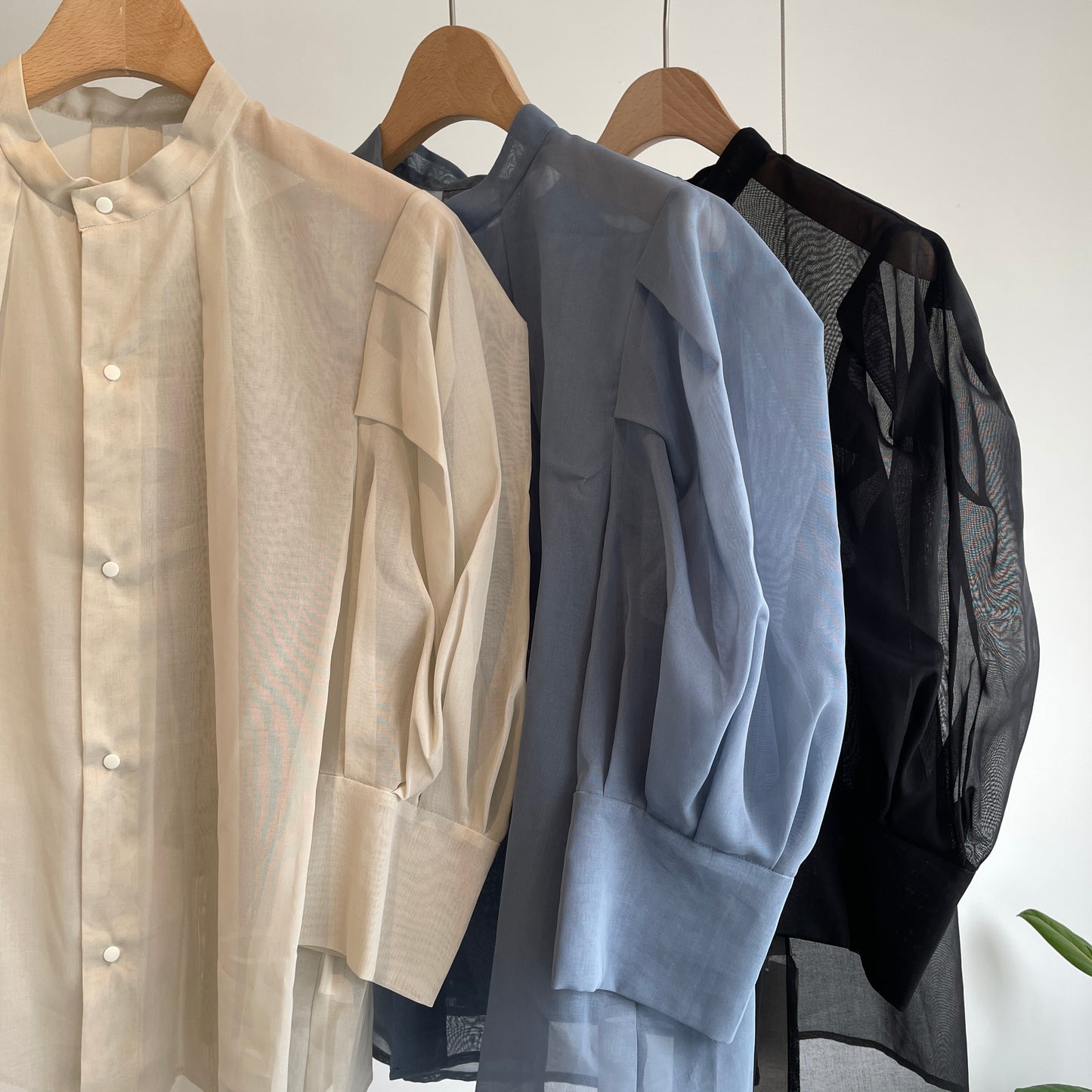 itochi //100/2 cotton organdy transparent blouse