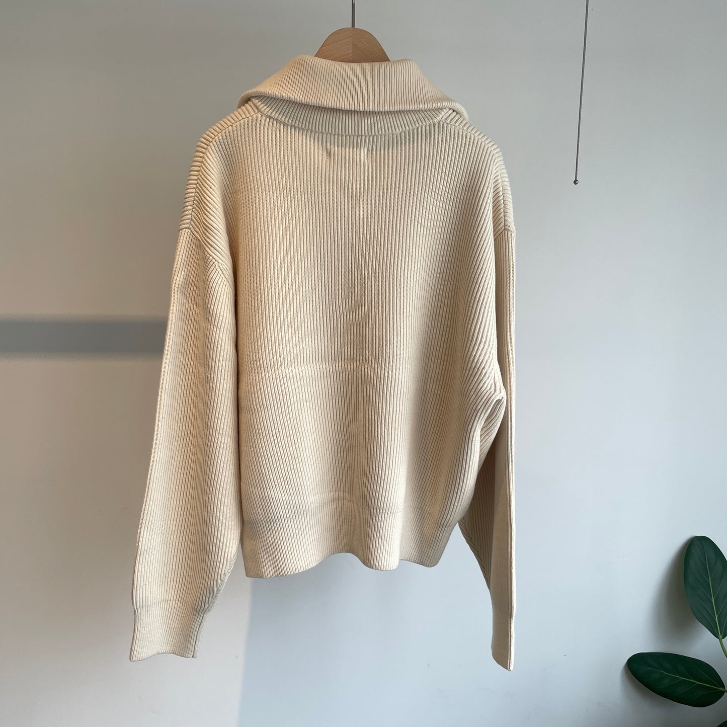 UNDYED //HALF ZIP AZE KNIT 25F214