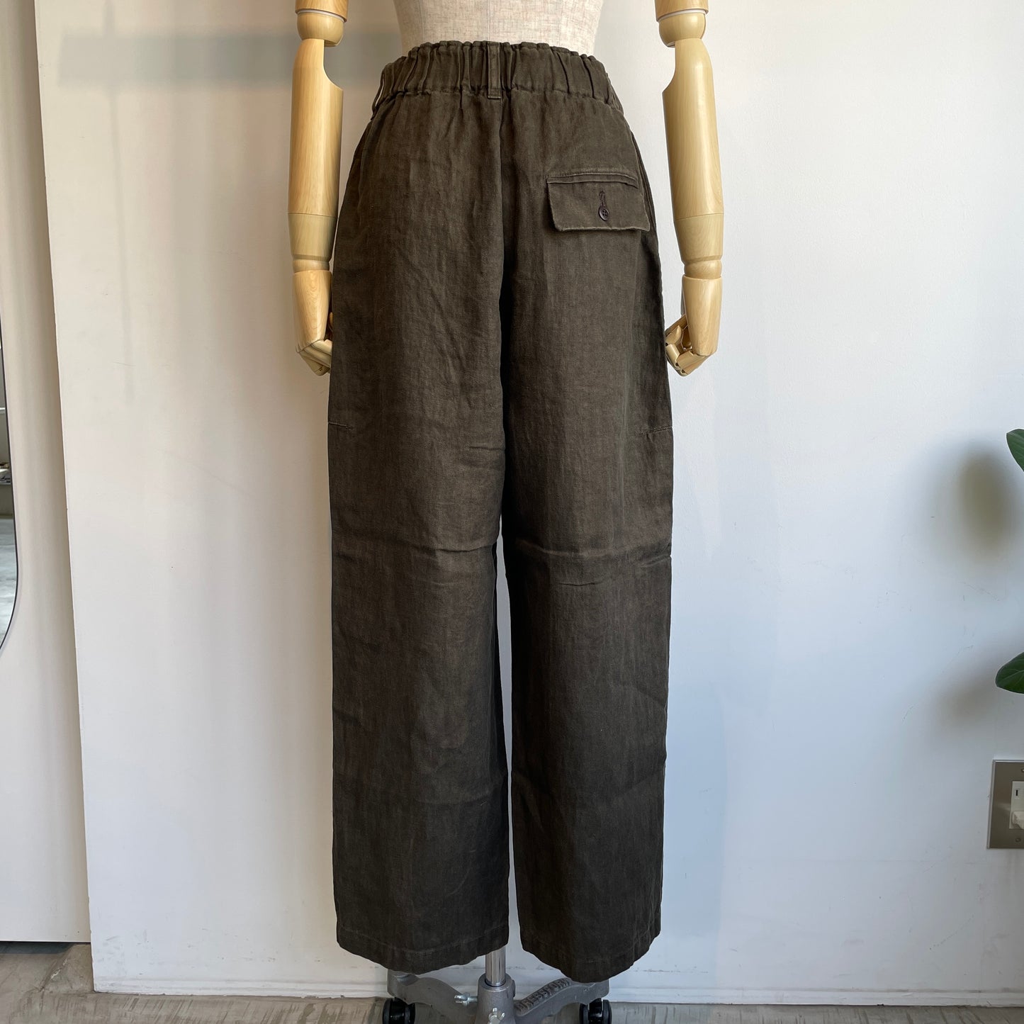 handsofcreation//40/-L綾織り黒染め・オーバーダイワークパンツ 01630324