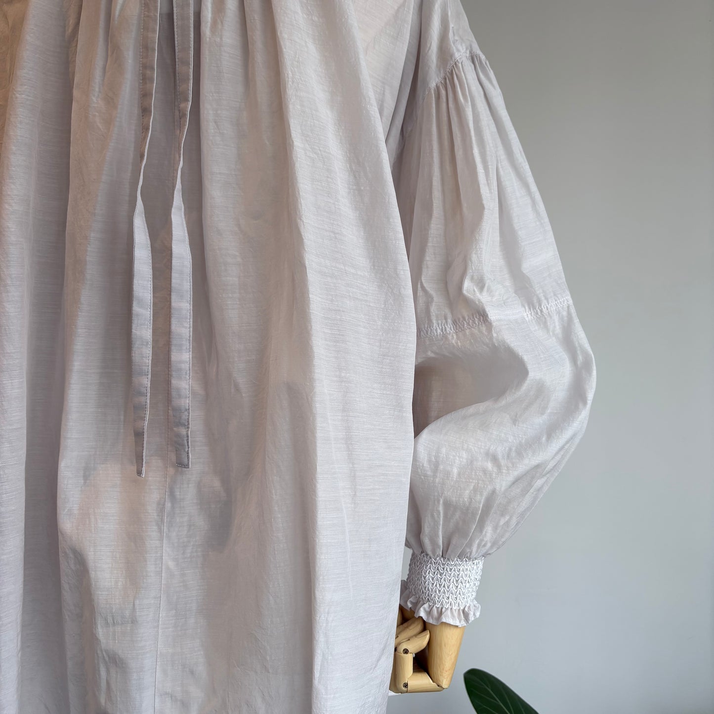 yuni//100/1Cotton/Cupra gather sleevesブラウス　1701BL1701BL017261