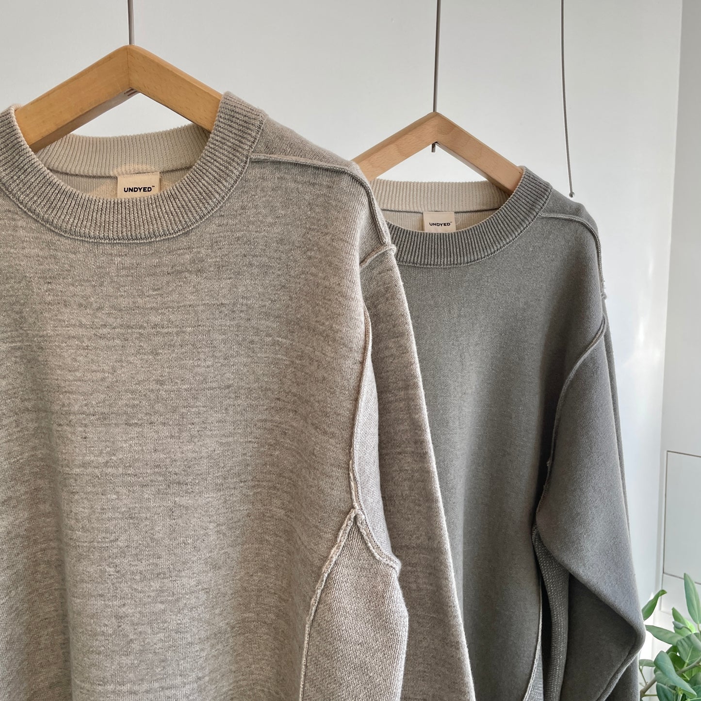 UNDYED //KNIT WFACE TRIM CREW