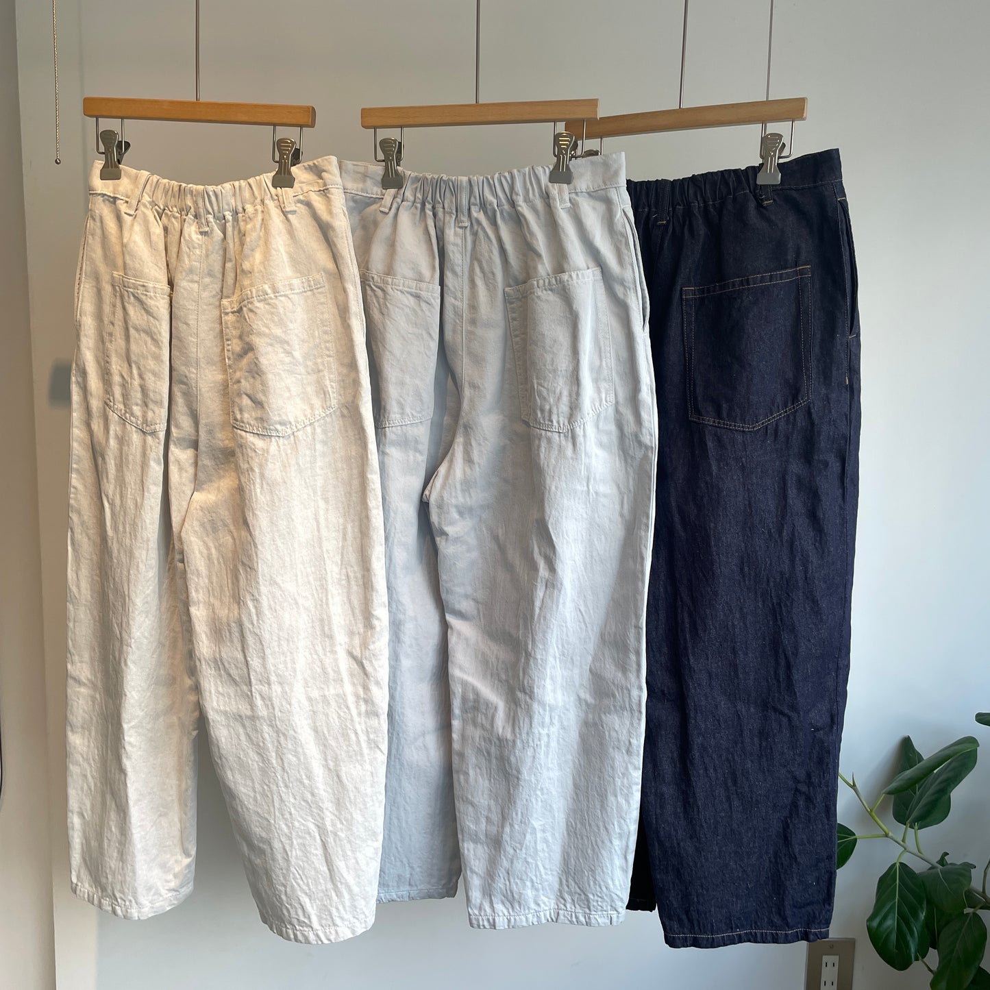 yuni //Cotton/Linen denim back gum パンツ　1701PT017261