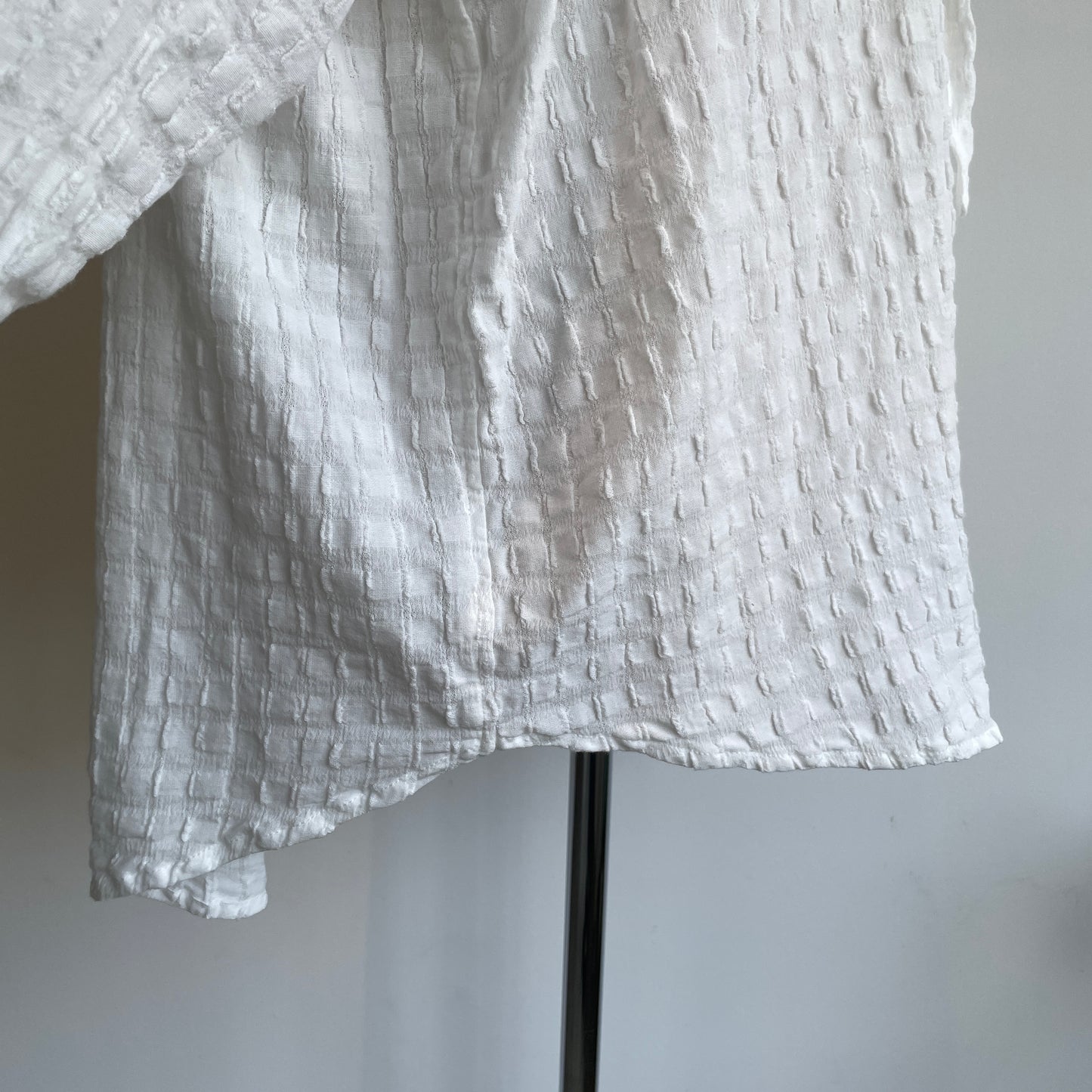 buoy buoy//SHEER CHECK TACK FRILL ブラウス　2701BL004262