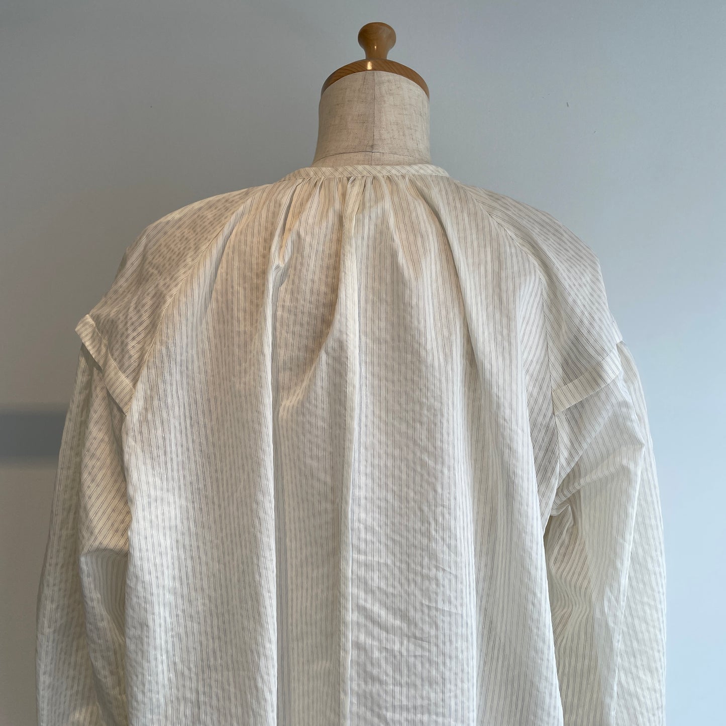 yuni //C/Pe stripe gather sleeves OP 1701OP019261