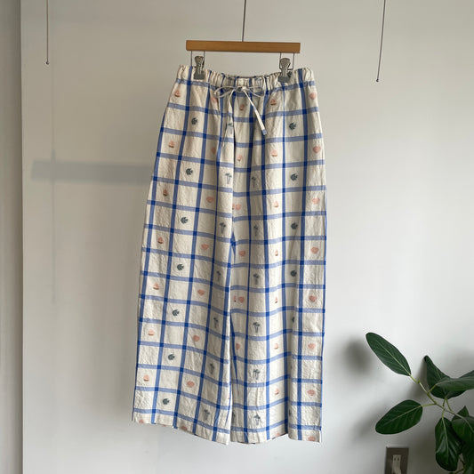 qiri//marine check ギャザーパンツ6301PT010261
