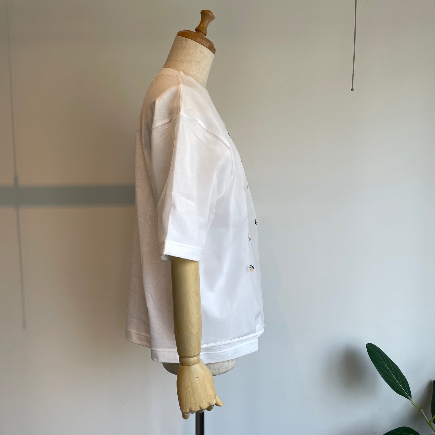 porter des boutons//Petite fleurドゥーブルTシャツ　P21-3-035