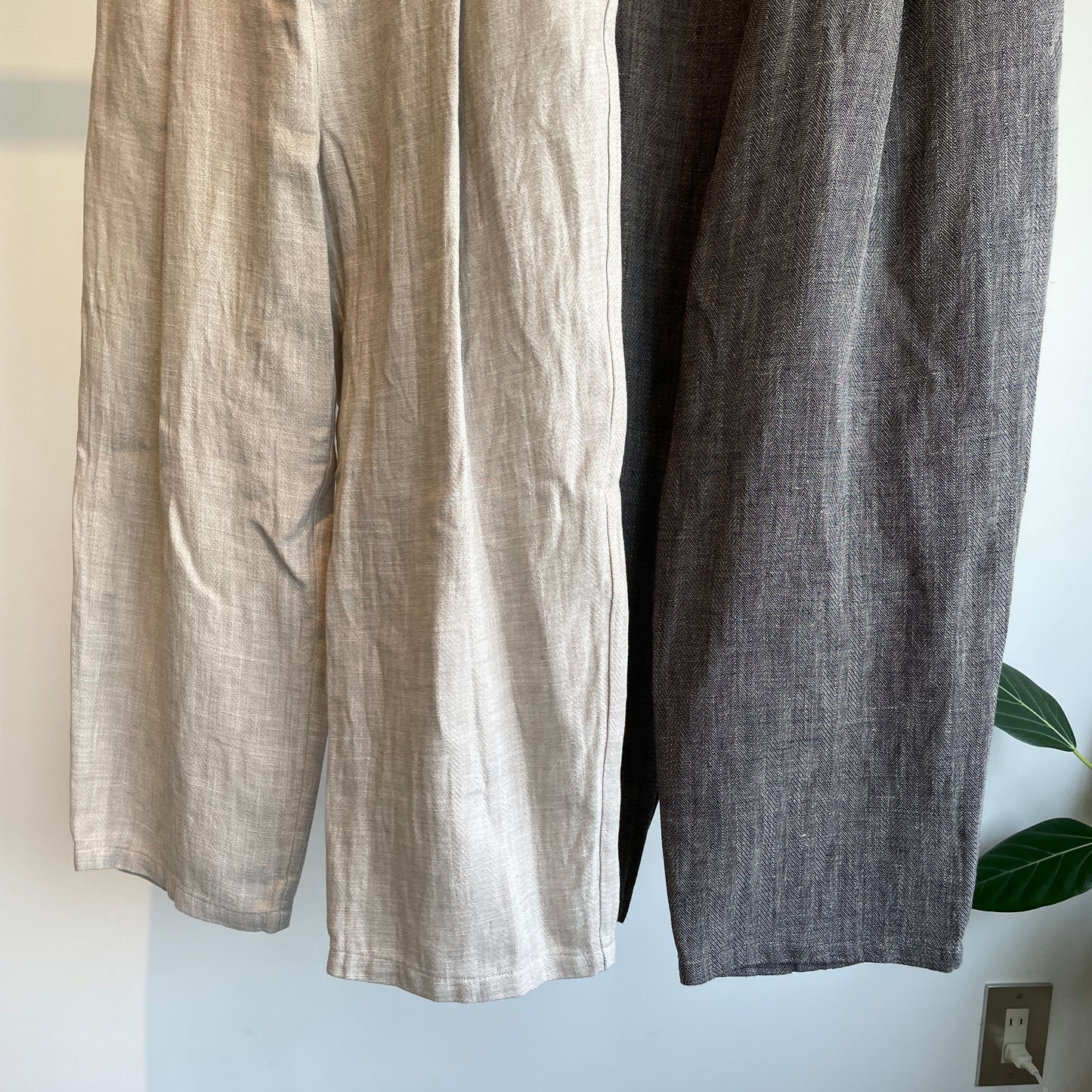 yuni //Hemp/C heringbone back gum パンツ　1701PT038261