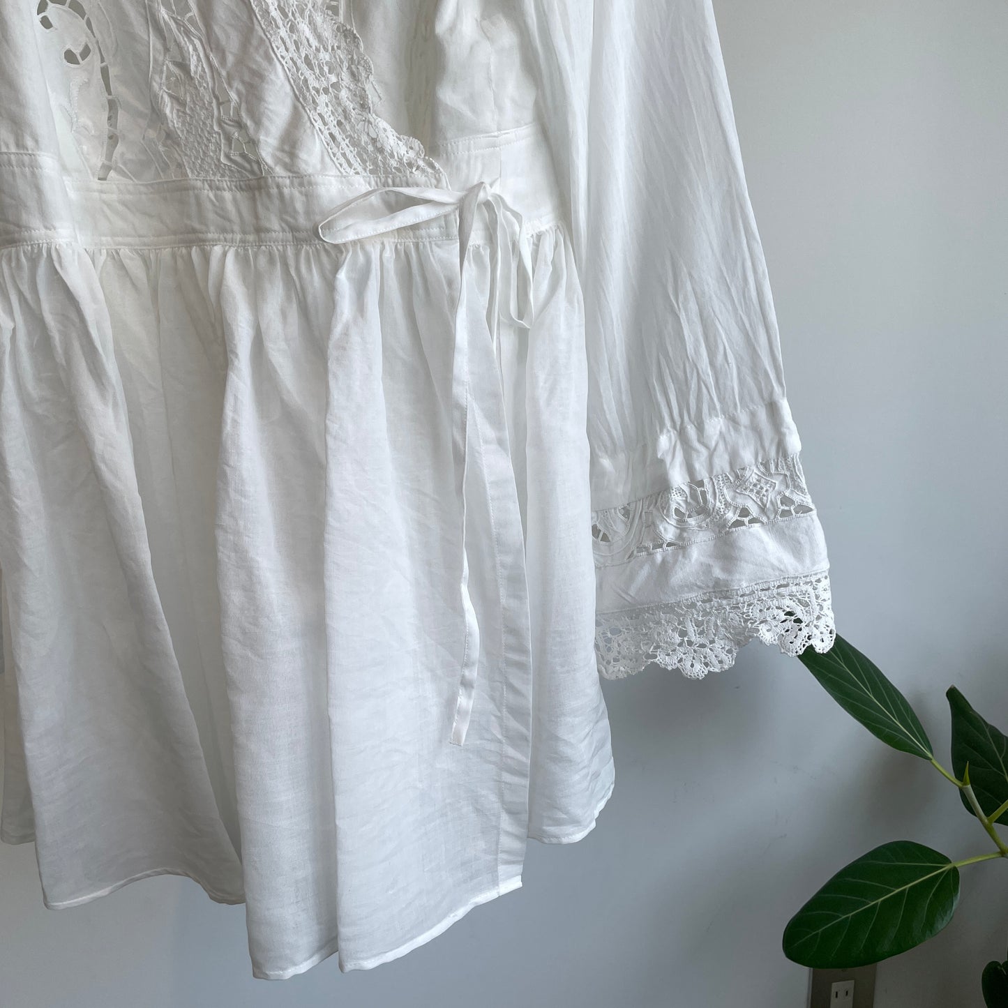 heriter//bobbin lace cutwork parts blouse HO-00-3079