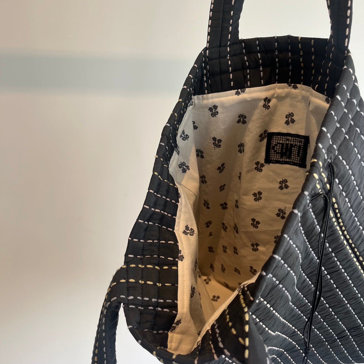 qiri//sashiko quilt JQ巾着bag BG004