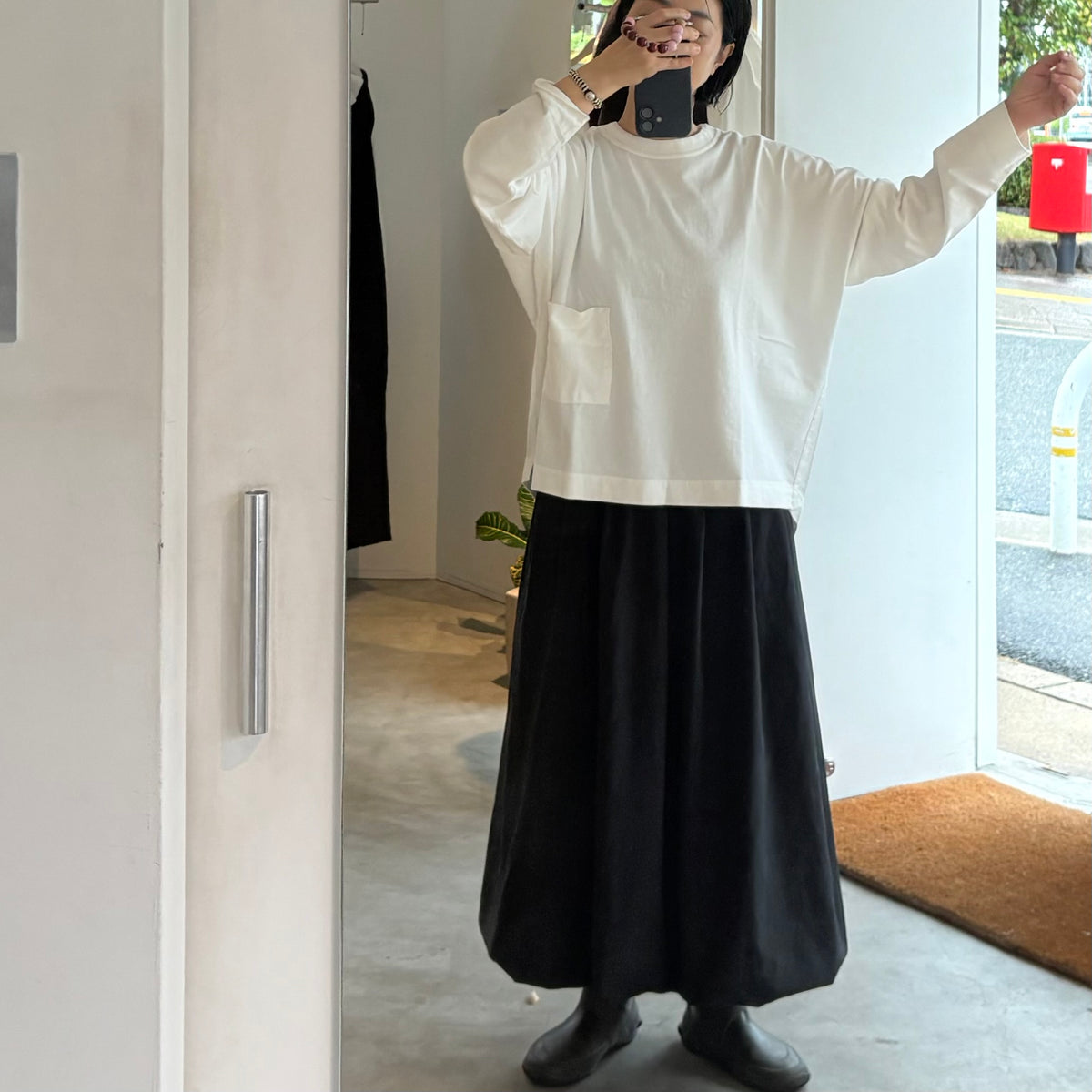 handsofcreation//16/-JPN天竺ドロップショルダーポケットPO 02640827