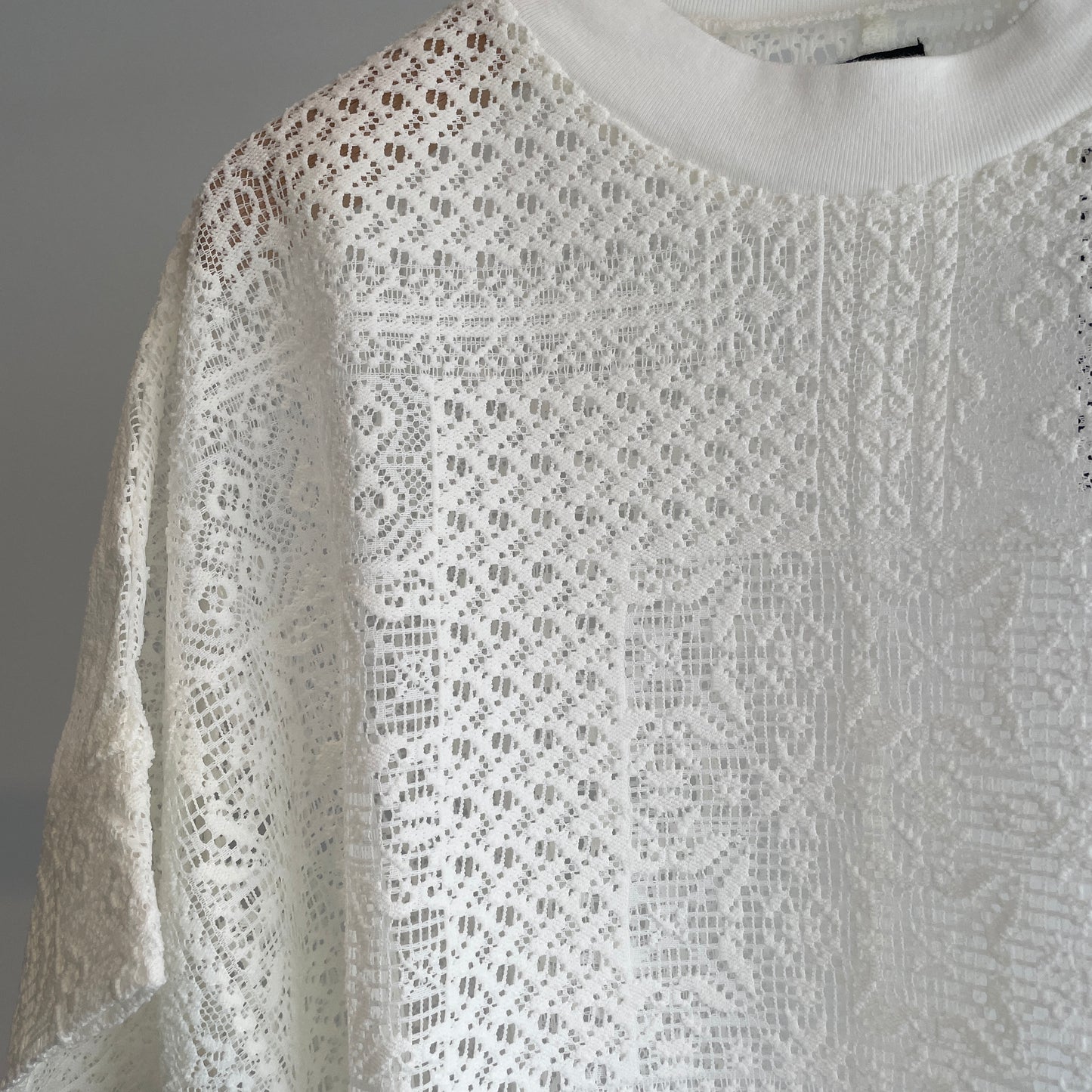 universaltissu//パッチワークレース モックネックドルマンT TS260CT088