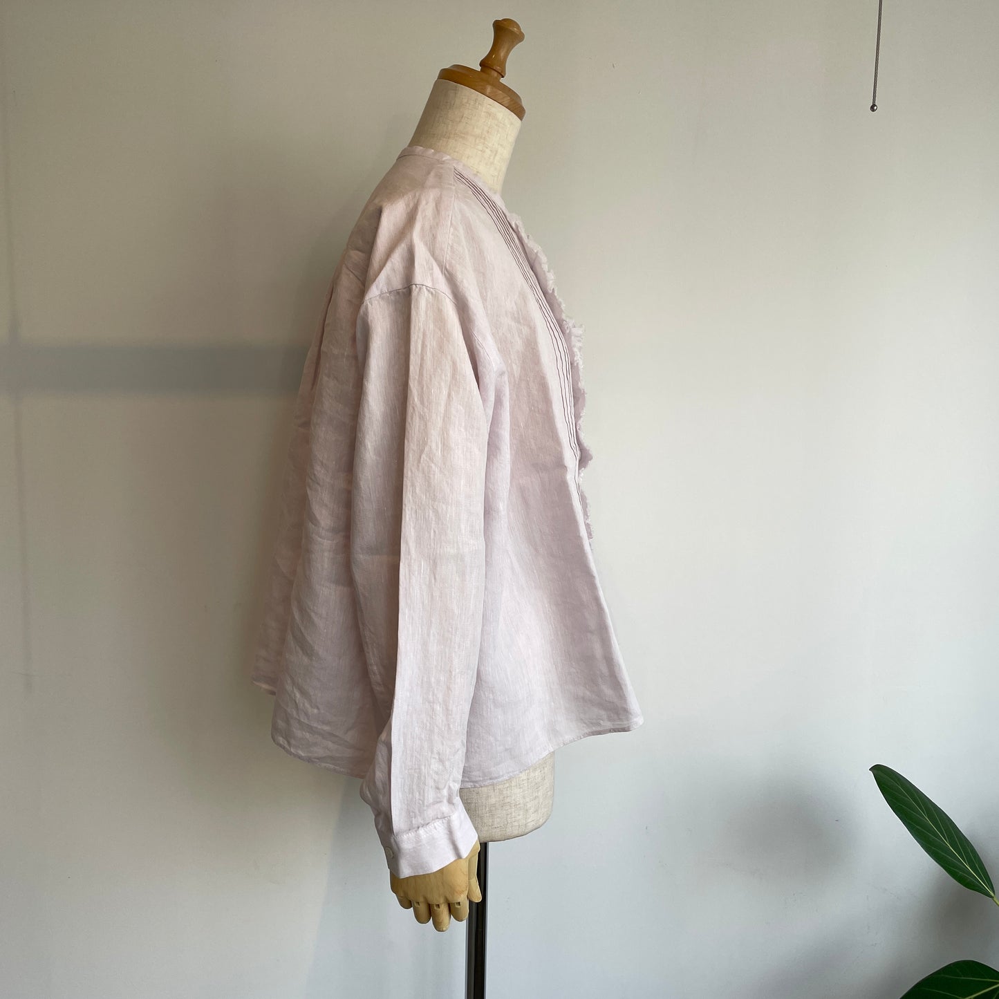 handsofcreation //Linen/Ra/chambrayプチスタンドタックフリルBL 01610612