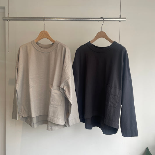 handsofcreation//16/-JPN天竺ドロップショルダーポケットPO 02640827