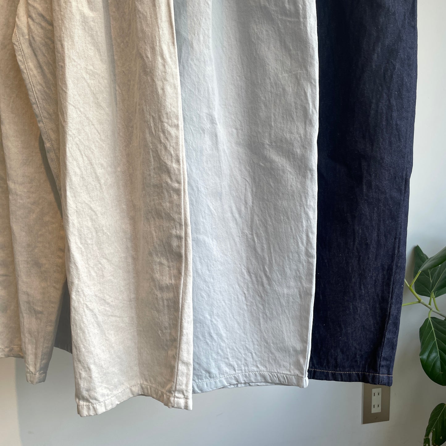 yuni //Cotton/Linen denim back gum パンツ　1701PT017261