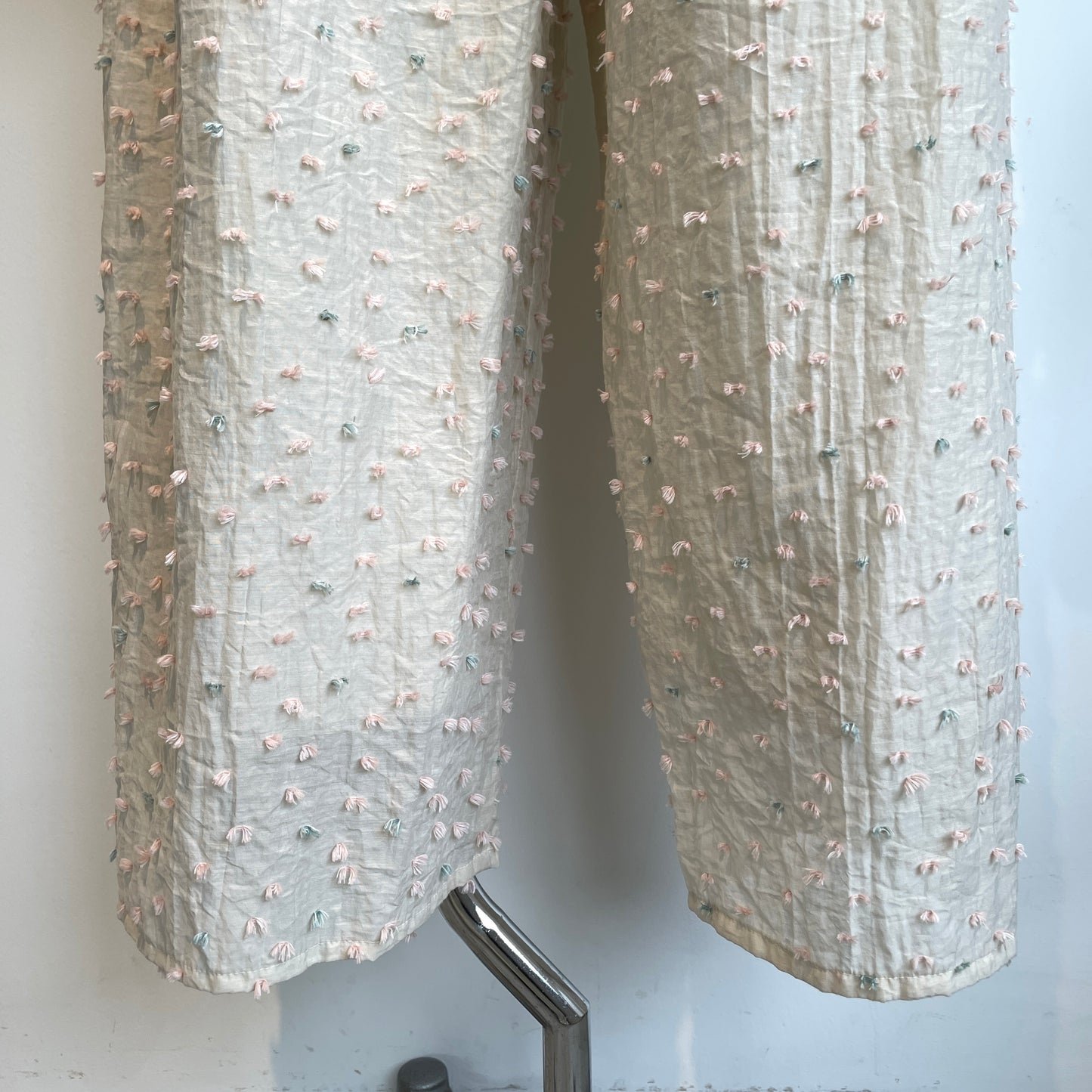 qiri//花吹雪’ jacquard ギャザーワイドパンツ 6301PT003261