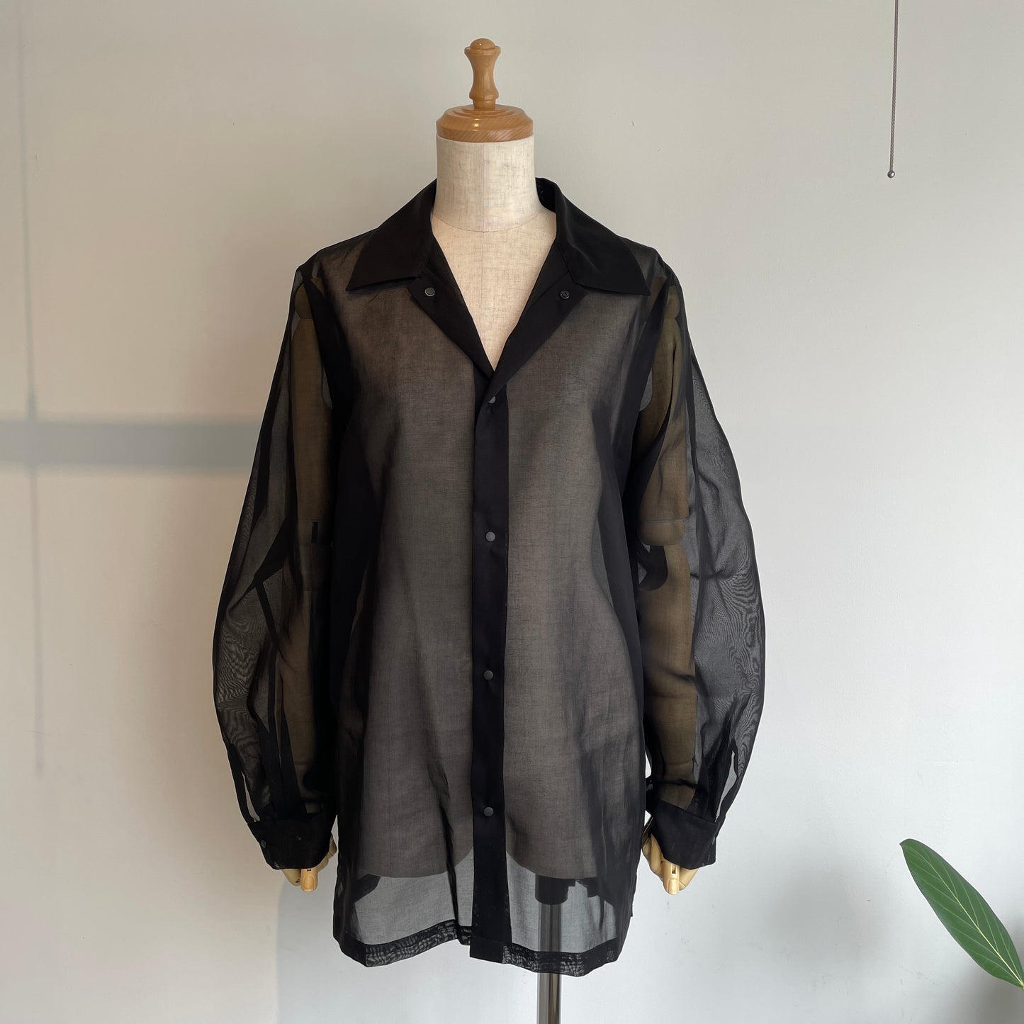 itochi //100/2 cotton organdy simple shirt