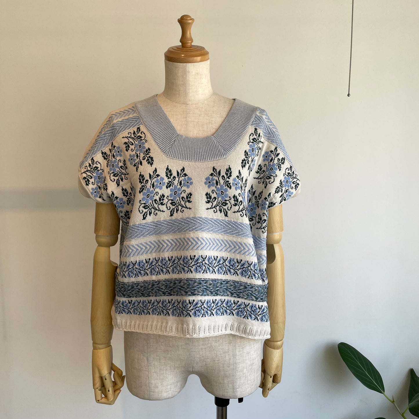 ASEEDONCLOUD //Flower Jacquard Knit Blouse 261807