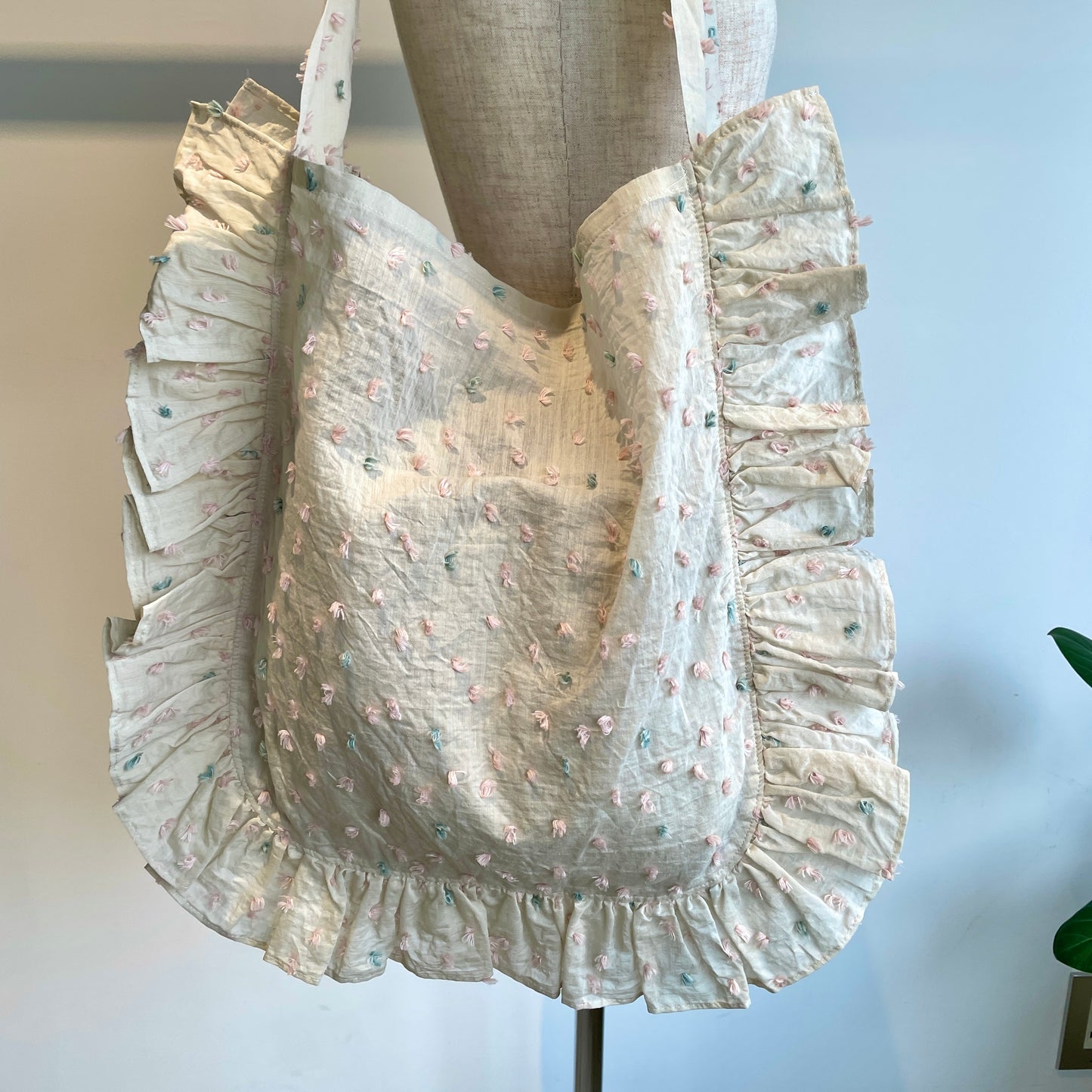 qiri//花吹雪’ jacquard フリルバッグ　6301BG002261