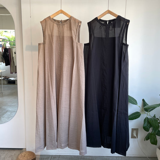 yuni //C/Ny sheer no sleeves ワンピース　1701OP029261