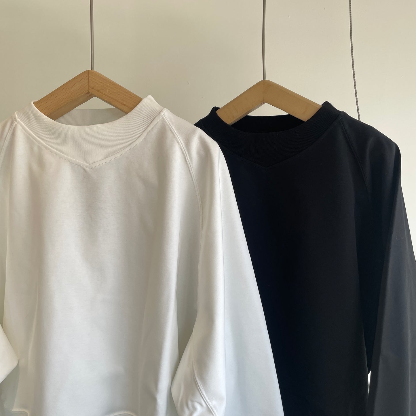 HAVERSACK //強撚スムースクルーネッククロップドラグランシャツ612601