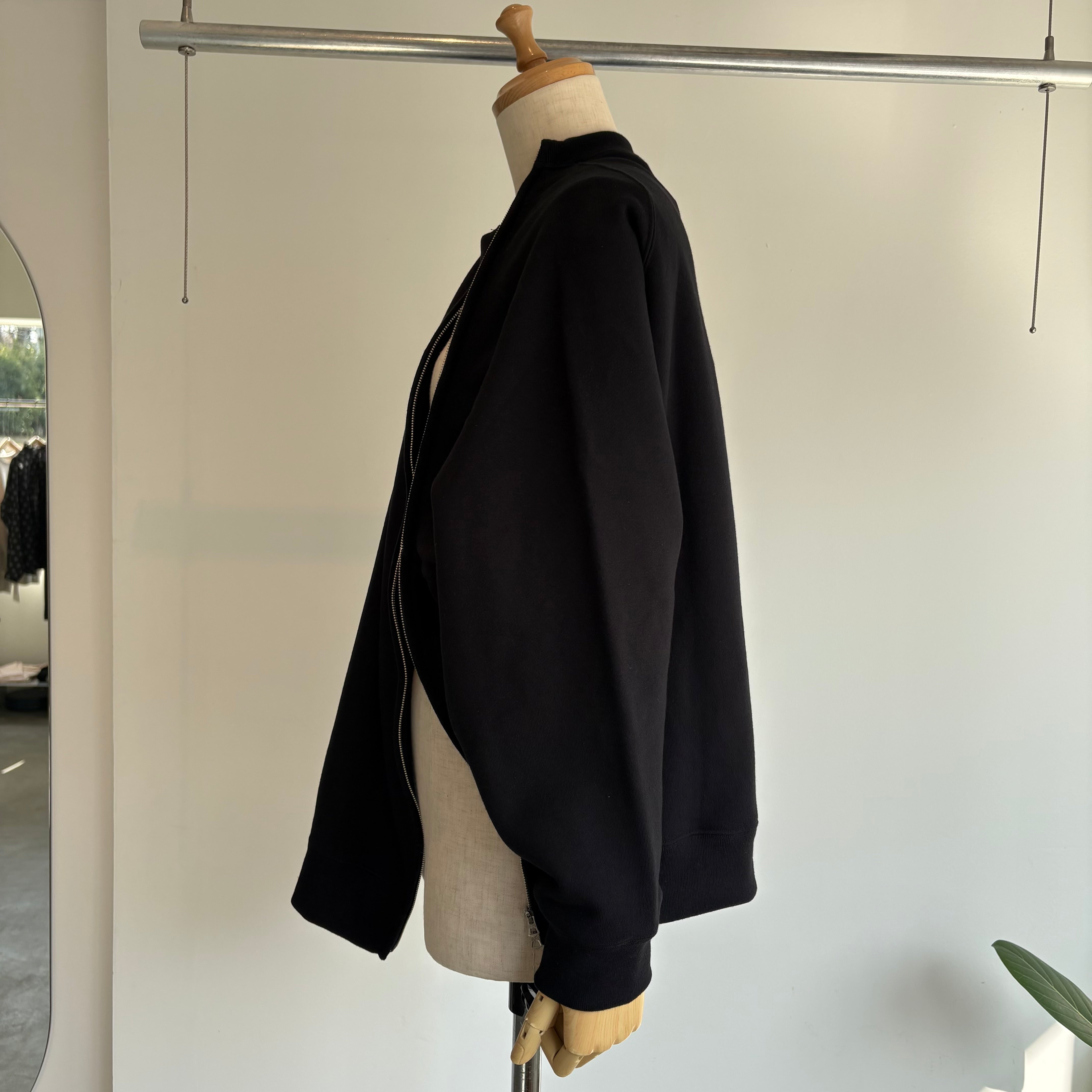 haversack//高密度裏毛クルーネックシームZIPスエットシャツ 612620