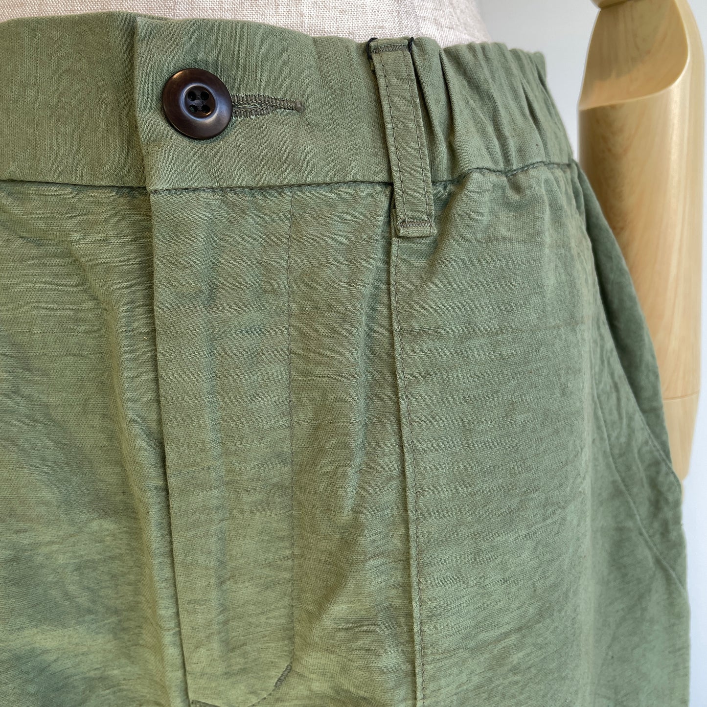 handsofcreation//綿麻リバーシブルカルゼファナージュワークパンツ　0161302