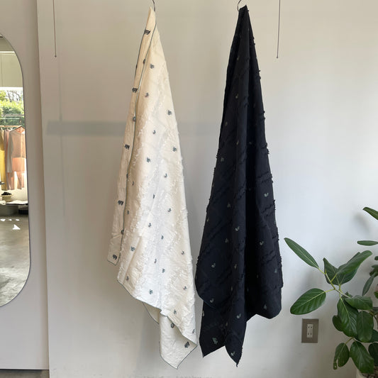 qiri //fleurs' lace jacquard stole 6301CU002261