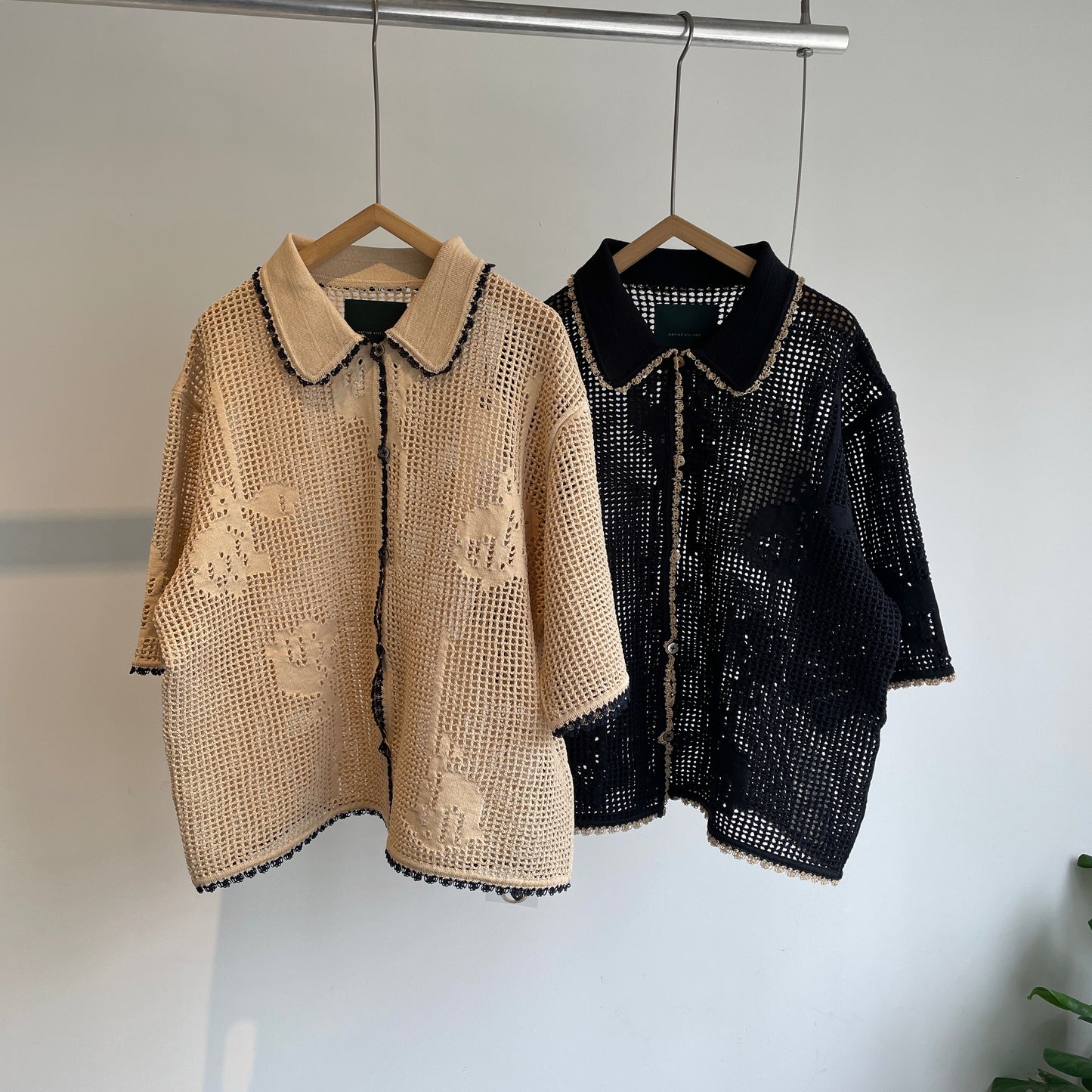 NATIVE VILLAGE//Shade ニットポロシャツ　31253-15207