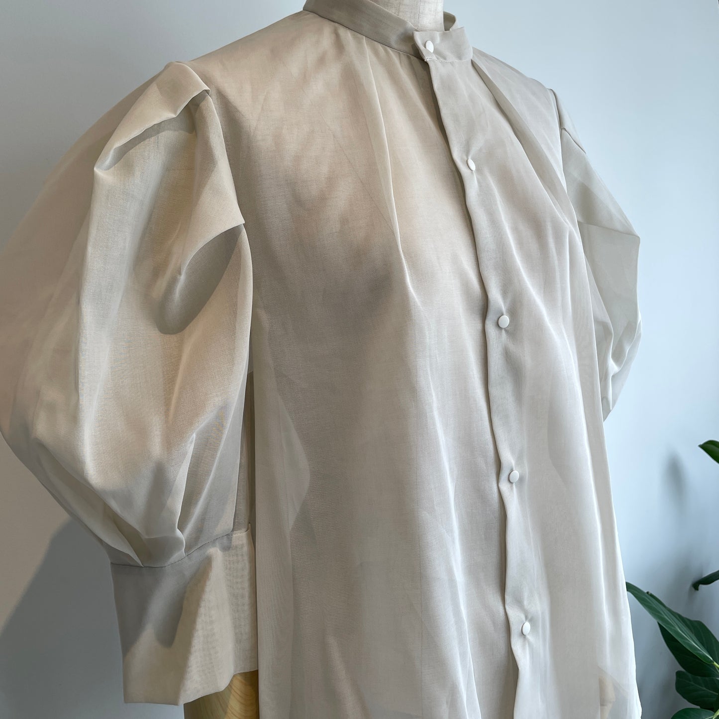itochi //100/2 cotton organdy transparent blouse