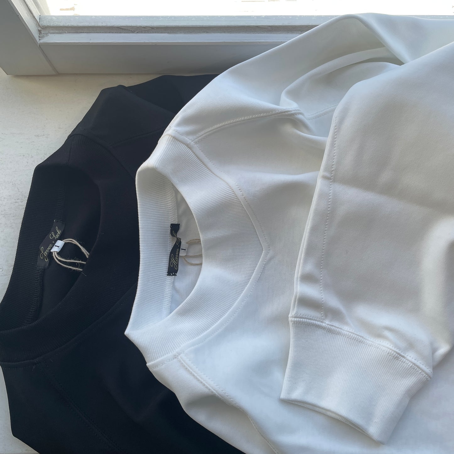 HAVERSACK //強撚スムースクルーネッククロップドラグランシャツ612601