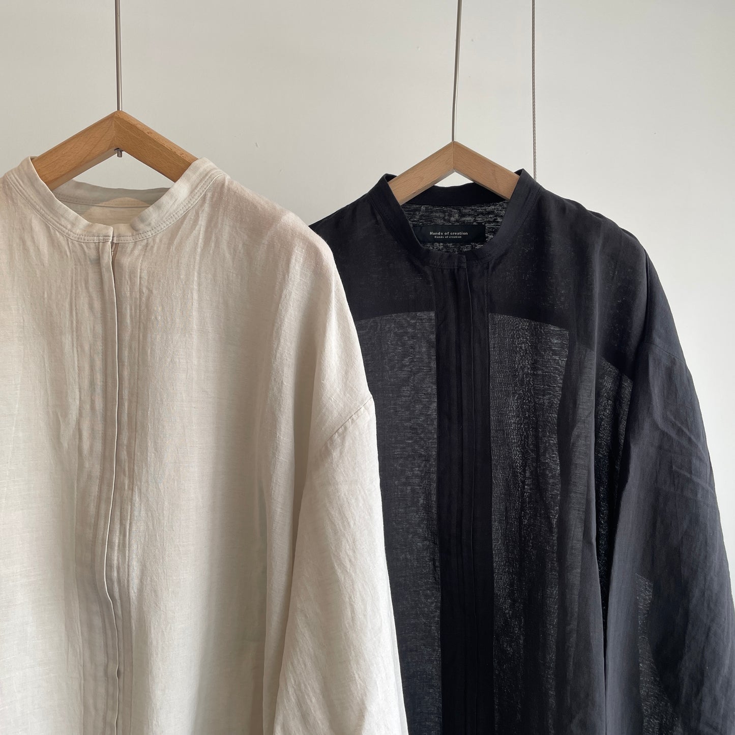 Aさま専用handsofcreation //CV100/2✕ 60/cotton/LinenCloth バンドカラーシアブルゾン　01610403