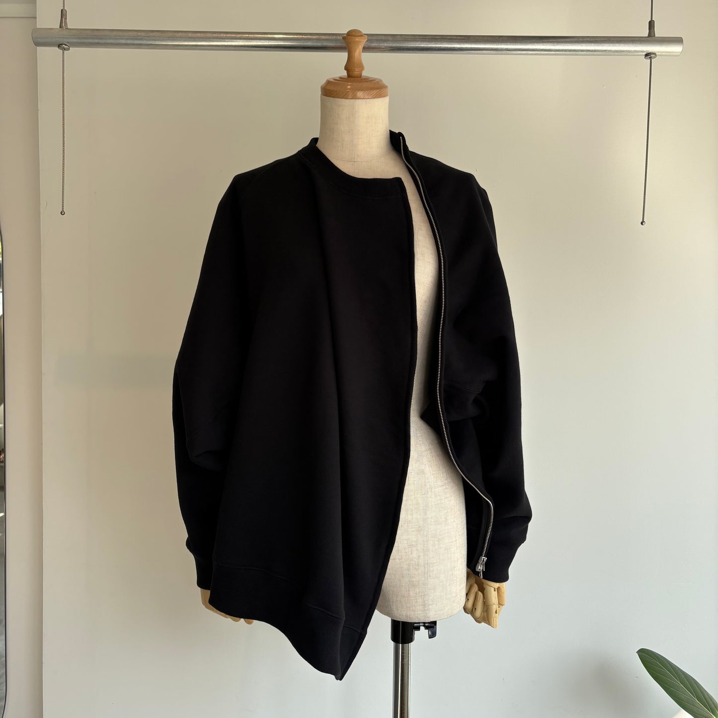 haversack//高密度裏毛クルーネックシームZIPスエットシャツ　612620