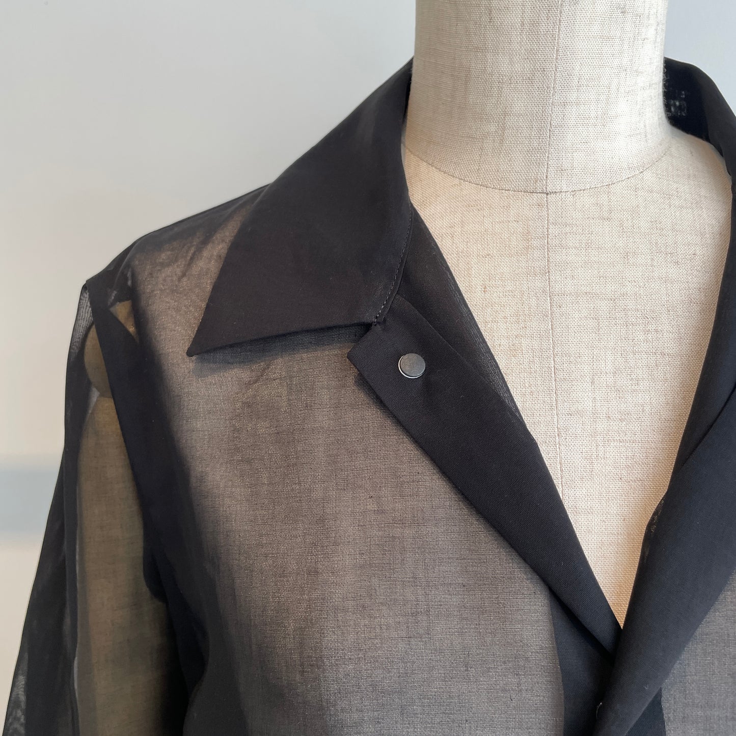 itochi //100/2 cotton organdy simple shirt