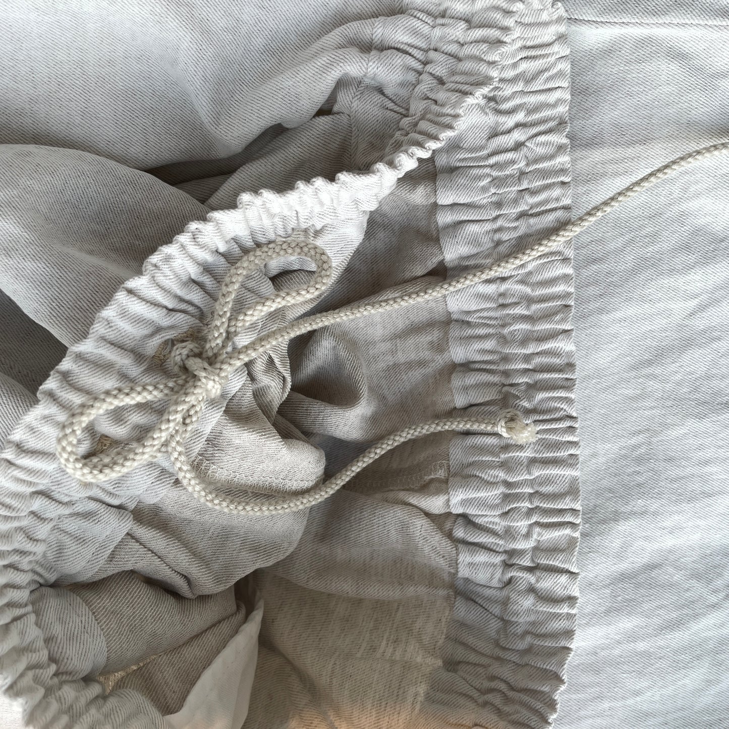 yuni//Cotton/Linen denim wide cocoon パンツ　1701PT016261