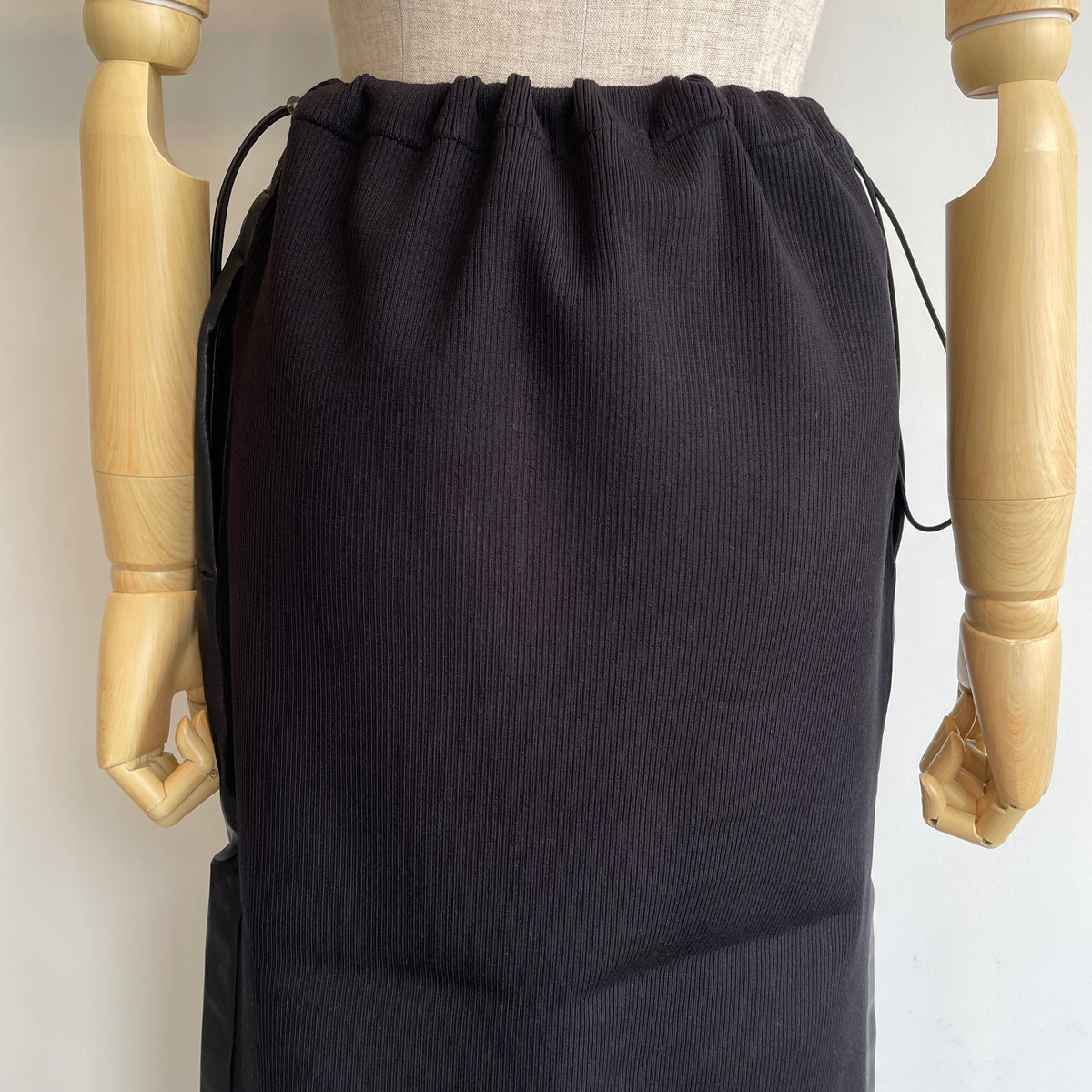 ALWEL//FAUX LEATHER DRAWSTRING SKIRT NAP-2