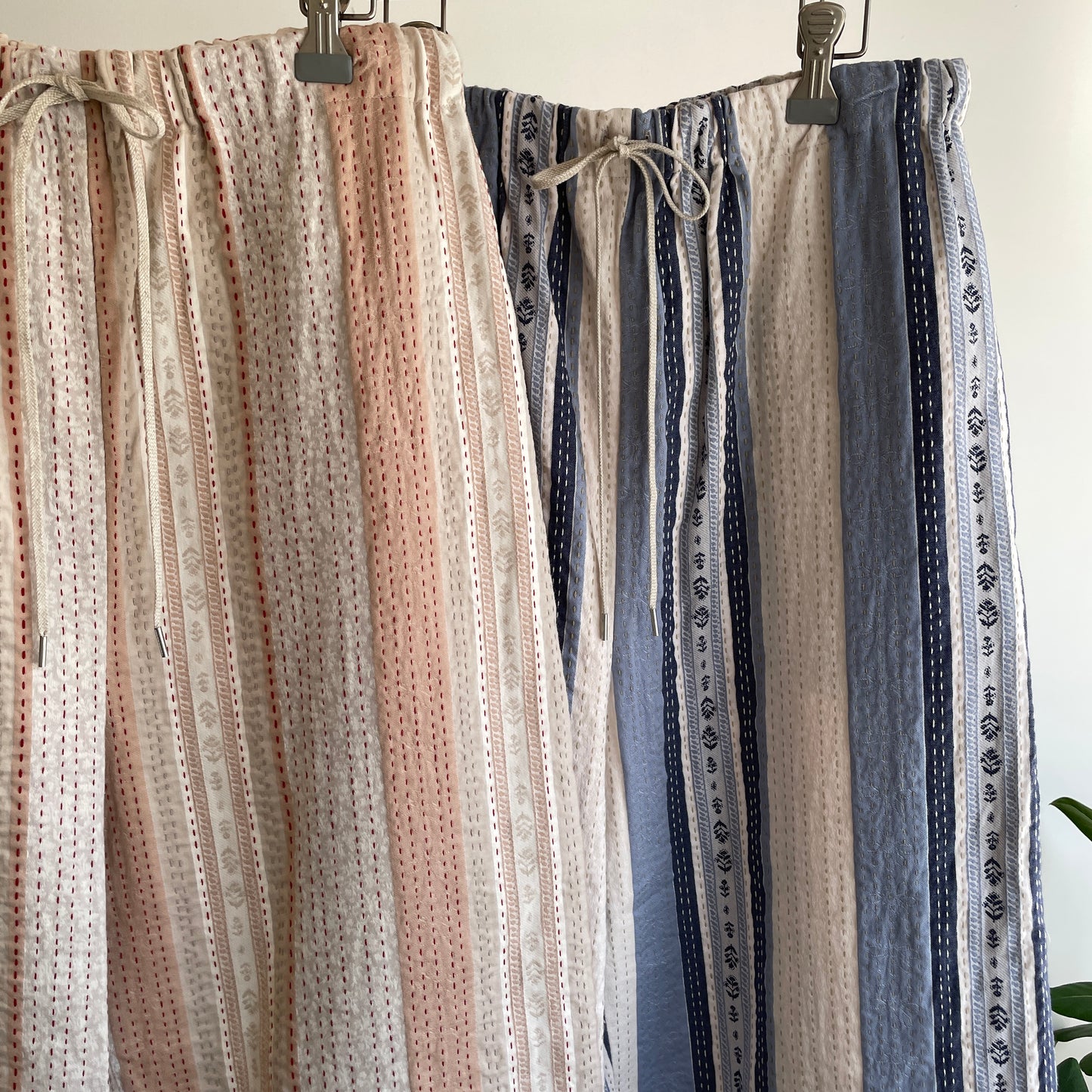 qiri//kantha jacquard gather pants  6301PT002261