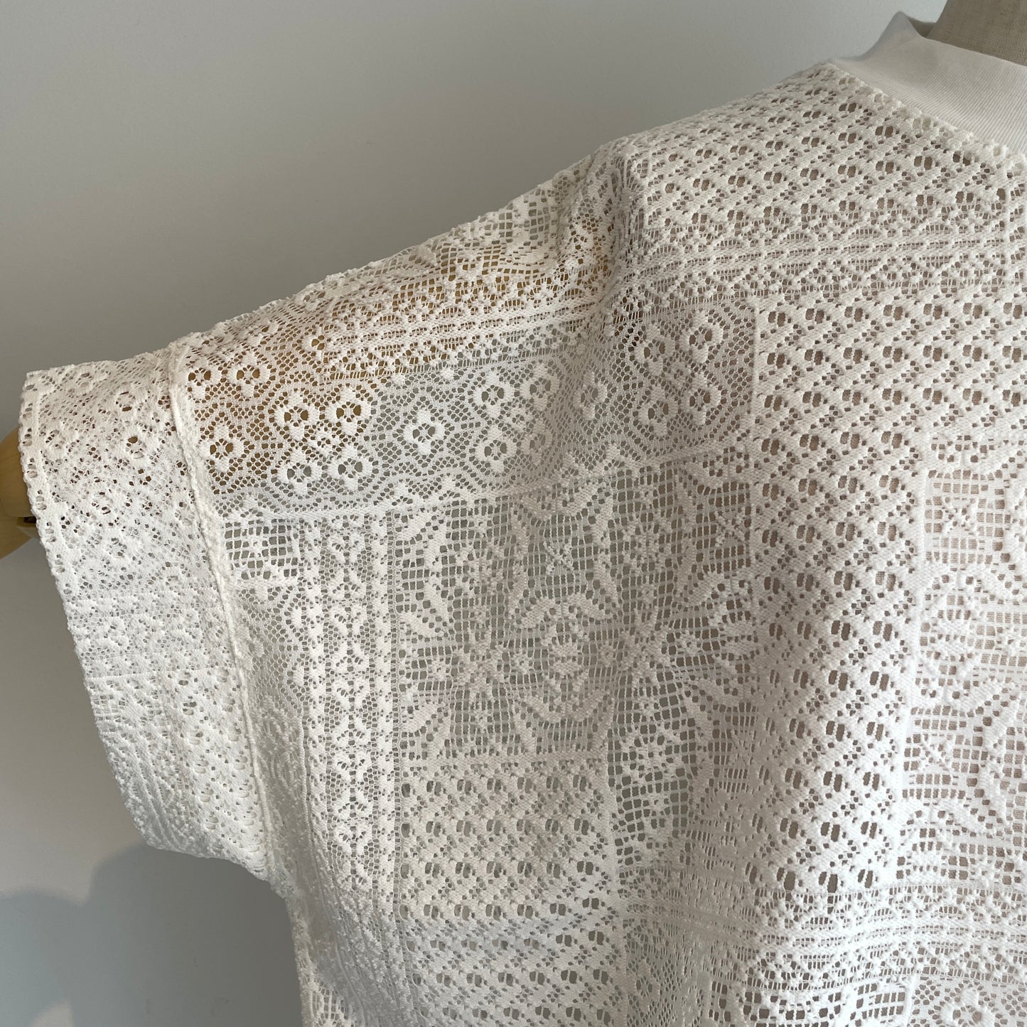 universaltissu//パッチワークレース モックネックドルマンT TS260CT088