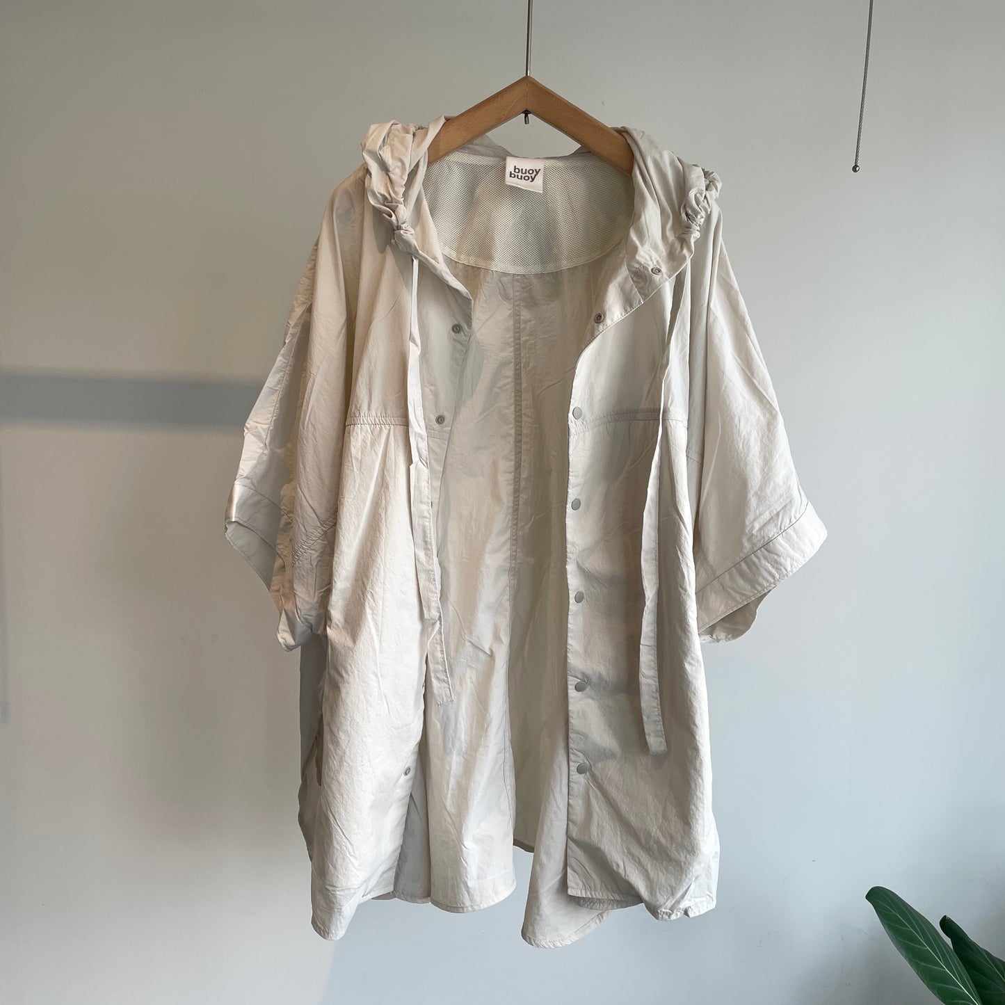 buoy buoy//45d NYLON 伊吹染め PONCHO シャツ　2701BL017261