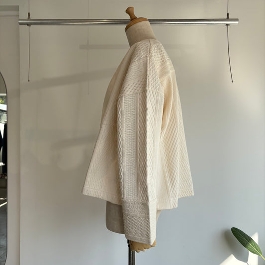 porter des boutons//マルチジャガードカーディガン　P-25068