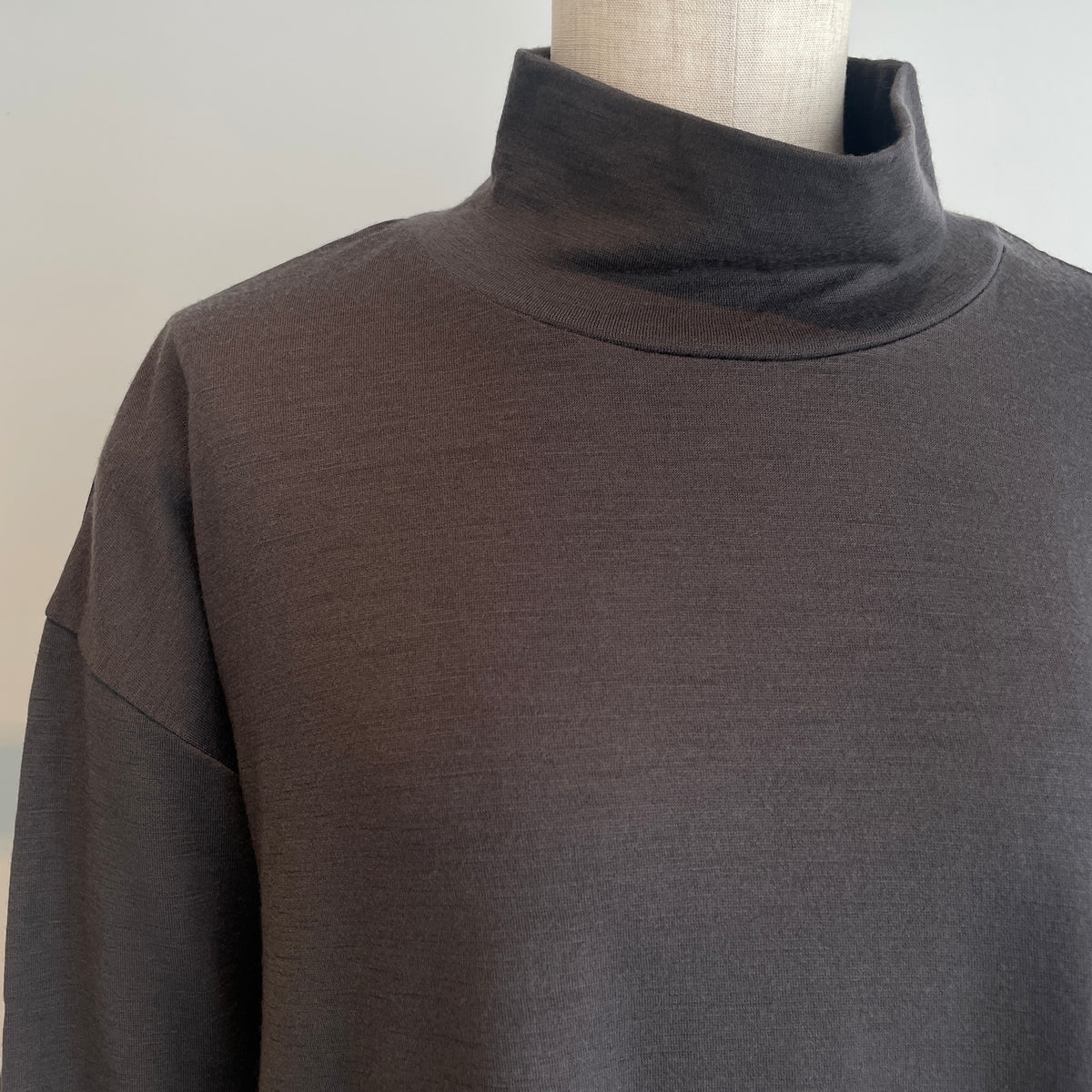 universaltissu//ウォッシャブルウール天竺 タートルネックPO TS233CT091