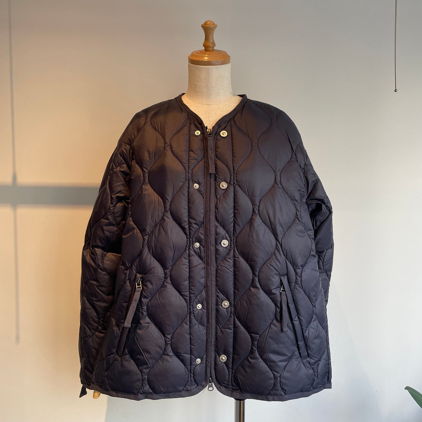 TAION//ミリタリー M65 ライナーWジップ ショートダウンジャケット-ソフトシェル TAION -M65LSZBML-1SHORT