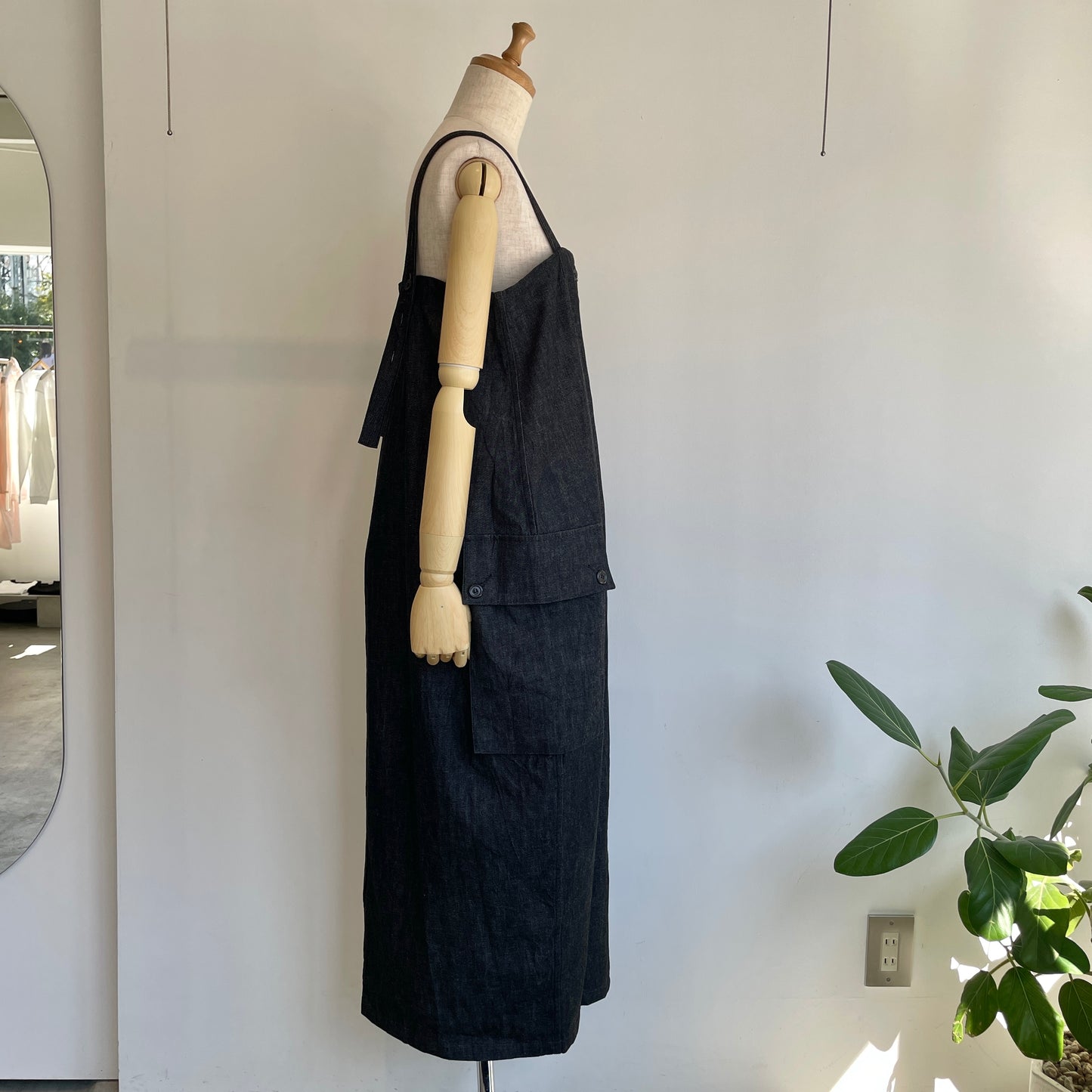 HAVERSACK // 8.5 0Zライトデニム ロングサロペットスカート　662621