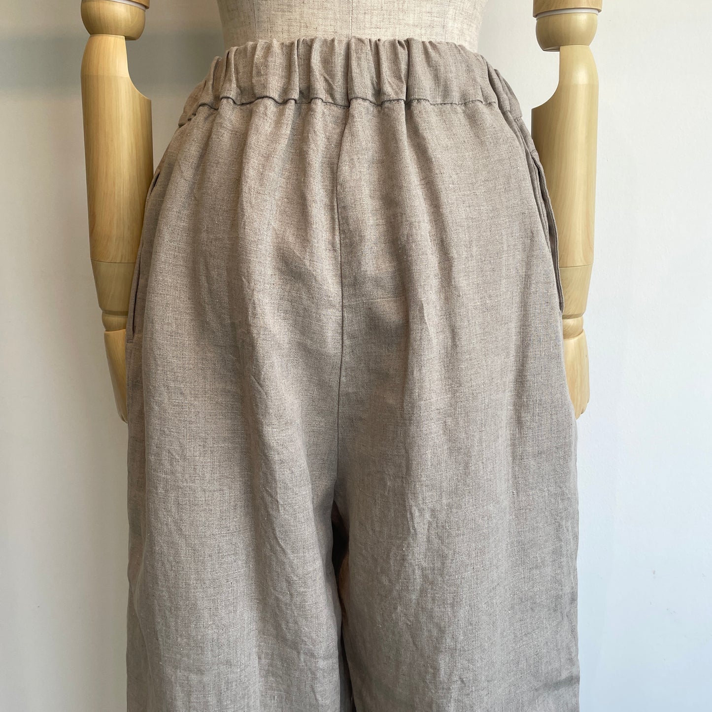 yuni//40/1 Linen easy gum tack パンツ　1701PT028261